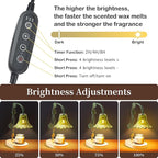 Flower Candle Warmer Lamp with Timer,Dimmable Candle Lamp Warmer,Adjustable Height Candle Warmer for All Jar Candles,Bedroom Living Room Home Decor Aesthetic Christmas Birthday Gifts (Morning Glory)