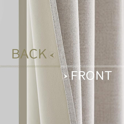 MIULEE 100% Blackout Linen Curtains - Image 3