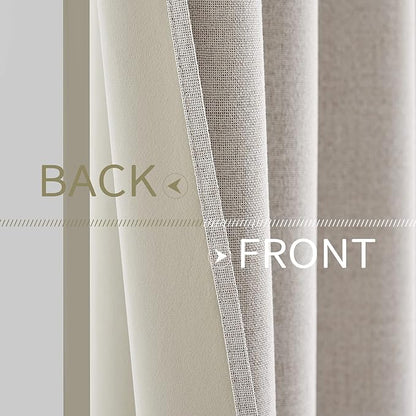 MIULEE 100% Blackout Linen Curtains - Image 6