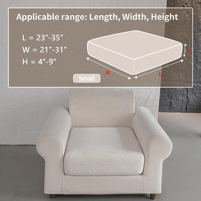 OHSIO Couch Cushion Covers for Sectional Sofa, Stretch Soft Sofa Slipcovers - Image 2