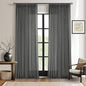 Charcoal Grey Pinch Pleated Linen Sheer Curtains 90 Inches Long 2 Panels | by Twodrapes