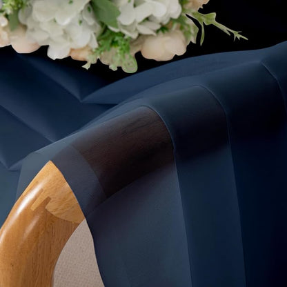 Chyhomenyc Sheer Window Valance Curtains, 42x14 Inches Light Filtering Valances - Image 2