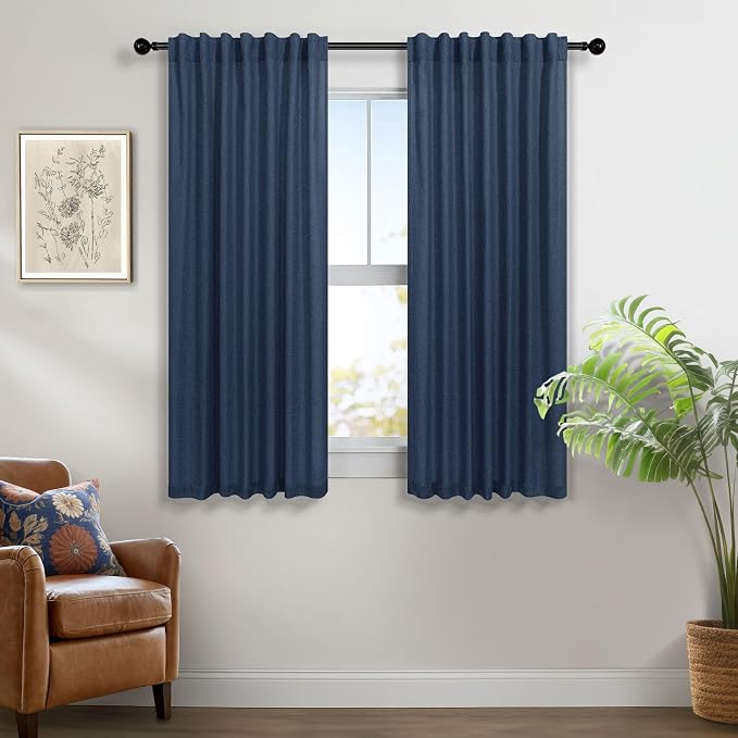 Pitalk Navy Curtains 54 Inch Length - Image 6