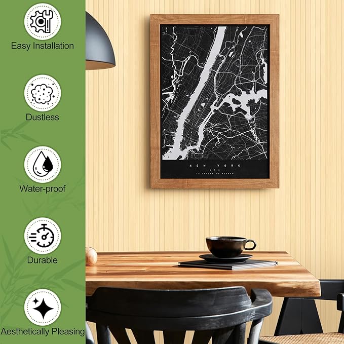 Bamboo Wall Panel for Interior Wall Decor, Renewable Pole Wrap Wainscoting Roll - Image 3