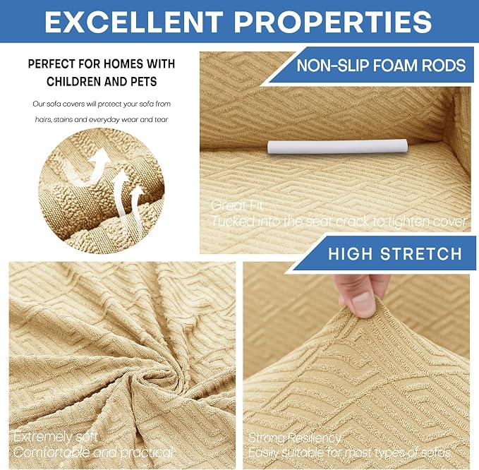 XINEAGE 2026 New Stretch Armchair Covers 1 Piece Chair Slipcovers Chair - Image 5