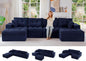 MAXYOYO 132" U Shaped Modular Sectional Sofa by MAXYOYO