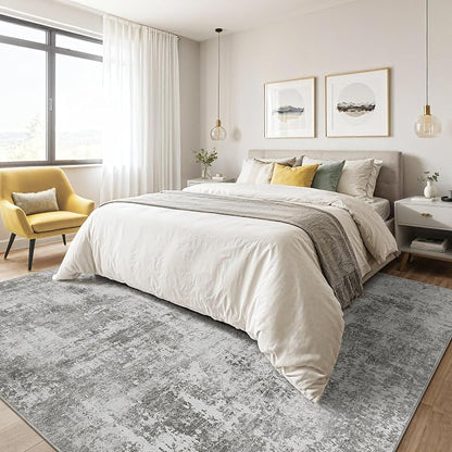 LOONGRUG 9x12 Area Rug Washable Large Neutral Modern Living Room Rugs | - Image 4