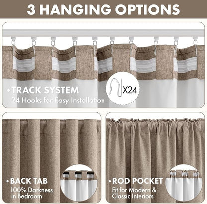 MIULEE 100% Blackout Linen Curtains - Image 5
