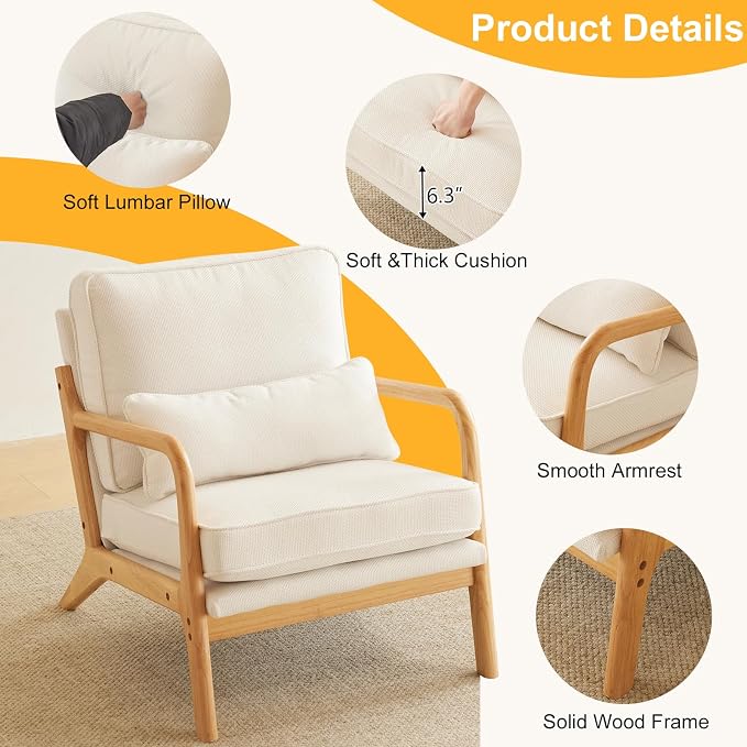 Karl home Accent Chair Mid-Century Modern Chair - Image 3