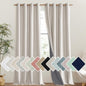 NICETOWN Brich Vintage Open Linen Weave Flax Thermal Curtains, 100% Blackout by NICETOWN