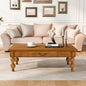 Retro Wooden Coffee Table 47’’ Vintage Cocktail Center Table by Amposei