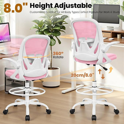 Primy Drafting Chair Tall Office Chair - Image 7