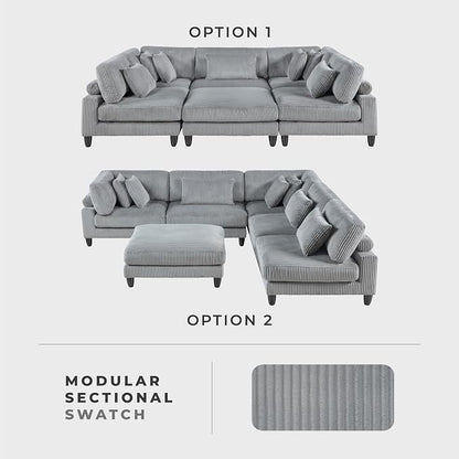 Lexicon 120 Inch Modular Sectional Sofa - Image 6
