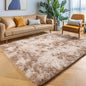 Area Rugs for Bedroom Living Room, Fluffy Tie-Dye Beige 4x6 Indoor Bedside by ONASAR