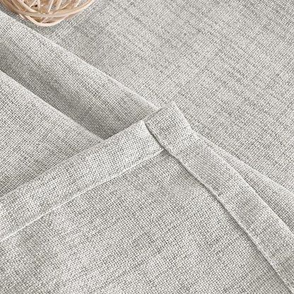 YoungsTex Light Grey Linen Curtains 84 Inch Length - Image 7