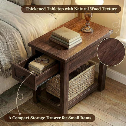 Narrow End Table Set of 2 with Charging Station - Image 7