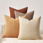 Topfinel 20x20 Inch Pillow Covers Set of 4 Rustic Modern Soft Corduroy Striped by Topfinel