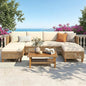 PHI VILLA Wicker Patio Furniture Set, Outdoor Sectional Couch by PHIVILLA