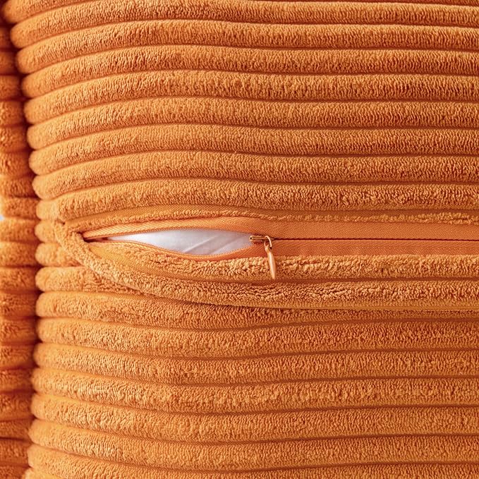 MIULEE Fall Burnt Orange Decorative Throw Pillow Covers 20x20 Inch 2 Pack | - Image 3