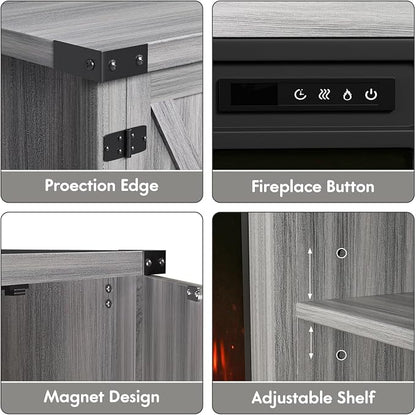 YESHOMY Fireplace TV Stand - Image 6