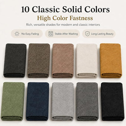 Mini Chenille Linen Blend Upholstery Fabric by the Yard, 57 Inch Wide Soft - Image 4