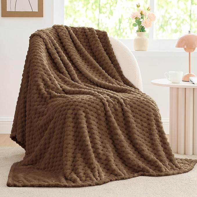BEDELITE Brown Throw Blanket for Couch, Soft Cozy Gifts for Women, 50 * 60 | 3D by BEDELITE
