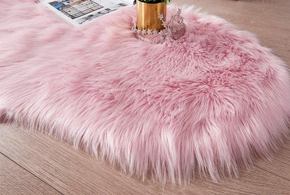 SERISSA 2x6 Fluffy Pink Faux Fur Area Rug - Image 5