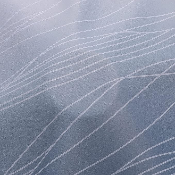 Navy Blue and Greyish White Blackout Curtains - Image 7