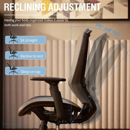 ELABEST T96 Mesh Office Chair, Ergonomic Computer Desk Chair, Sturdy Task - Image 8