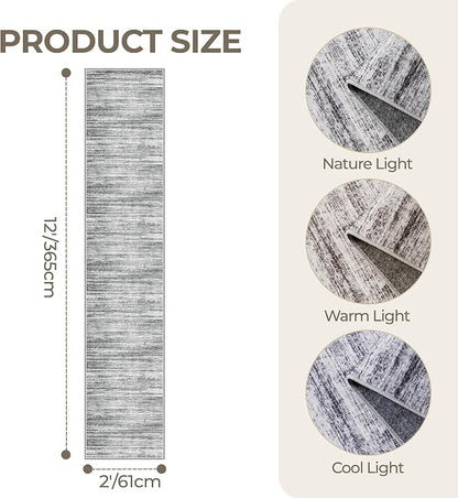 2x12 Runner Rug Non Slip, Washable Hallway Runner Rug, Laundry Room, Soft - Image 2