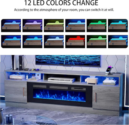 oneinmil 78" Fireplace TV Stand - Image 4