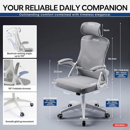 Ergonomic Office Chair, Mesh Desk Chair - Image 2