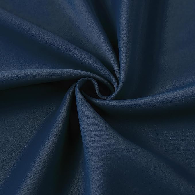 Navy Blue Blackout Pleated Curtains - Image 7