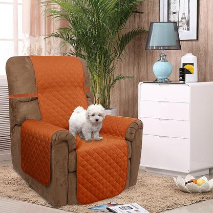 U-NICE HOME Reversible Recliner Chair Covers, Pet Friendly, Elastic Straps - Image 2