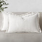 MIULEE Boho Linen Fringe Decorative Lumbar Throw Pillow Covers White 12x20 | by MIULEE