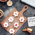 6x6in Alphabet Letter & Number Cookie Stencils for Royal Icing & Sugar Cookie Decoration - 16 Pcs Assorted Sizes