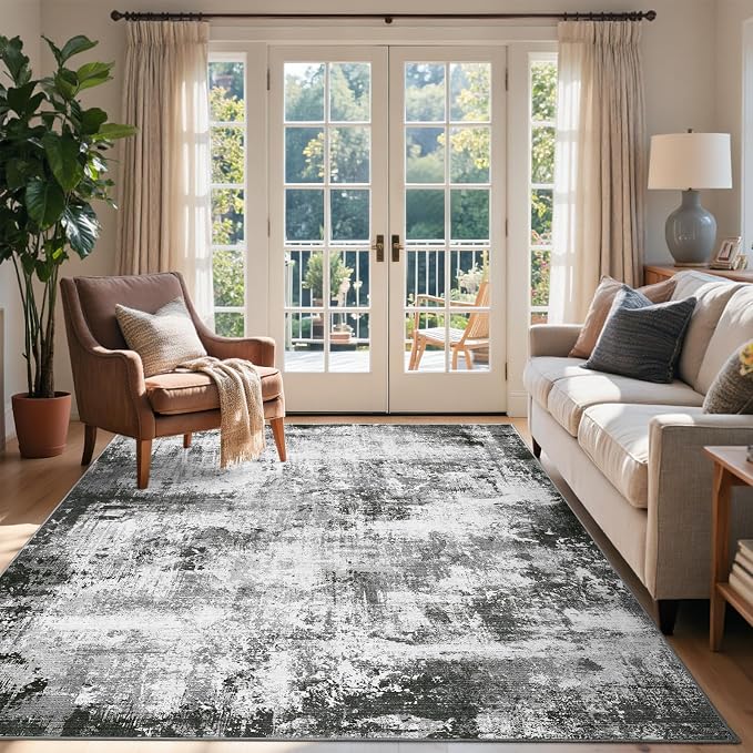 5x7 Ft Area Rugs for Living Room, Soft Non-Slip Washable Rugs Modern Abstract - Image 2