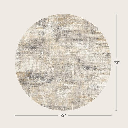 6ft Area Rug for Living Room, Abstract Washable Non-Slip Large Rugs, Dining Room - Image 2