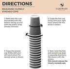 [100 SET]Harvest Pack 12 oz Disposable Coffee Cups, Insulated Ripple Double-Walled Paper Cups with Lids, Black and White Geometric, Drinking Cups for Tea Hot Chocolate Drinks To go coffee cups