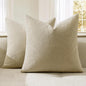 MIULEE Ivory Chenille Couch Throw Pillow Covers, 20x20 | Set of 2, Soft Neutral by MIULEE