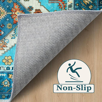 SERISSA 9x12 Washable Non Slip Boho Area Rug - Image 4