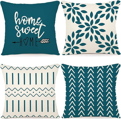 YCOLL Pillow Covers 18x18 Set of 4, Modern Sofa Throw Pillow Cover, Decorative by PillowCoversExpert