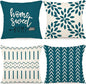YCOLL Pillow Covers 18x18 Set of 4, Modern Sofa Throw Pillow Cover, Decorative by PillowCoversExpert