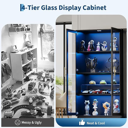 IDEALHOUSE Glass Display Cabinet - Image 5