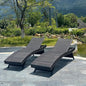Set of Foldable Long Reclining Patio Seating Chairs, 2 Folding Chairs Patio by Asifom