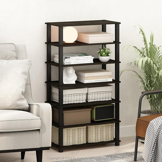 Furinno Turn-N-Tube Storage Shelves Set of 2, 4-Tier Stackable Standing Shelf by Furinno-FitsYourSpaceFitsYourBudget