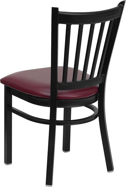 Flash Furniture HERCULES Series Black Vertical Back Metal Restaurant Chair - Image 5