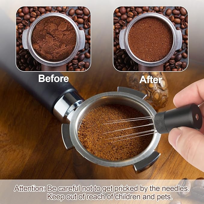 51mm Espresso Tamper Set - Dual-Spring Calibrated Coffee Tamper, 8-Needle WDT Tool Espresso Distribution Tool, Magnetic Aluminum Dosing Funnel, Reusable Puck Screen, Fit for 51mm Portafilters