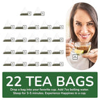 BREWIX, Green Tea (22 Pyramid Tea Bags) | Supports Overall Health, Natural & Pure High Grown Green Tea | Caffeinated & Gluten Free | Direct From India