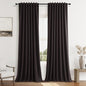 100% Blackout Curtains 102 Inch Length 2 Panels Set by Guken